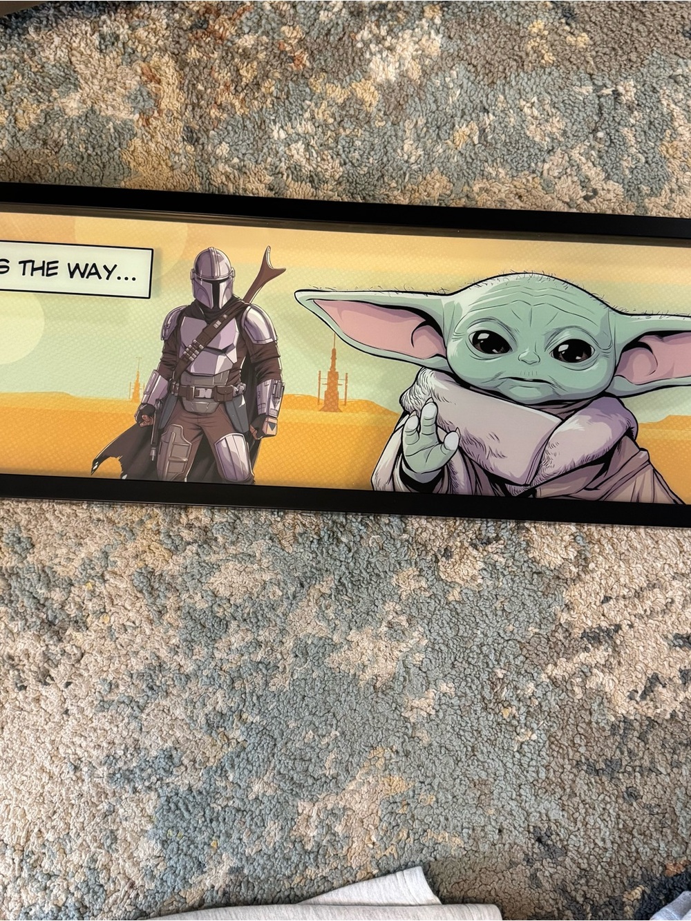 Star Wars The Mandalorian & Grogu Wall Art - Green, Yellow, Black